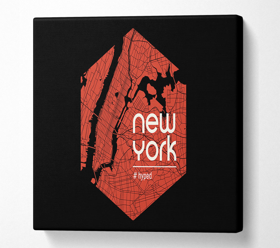  A Canvas Print of Map Of NYC Canvas Art