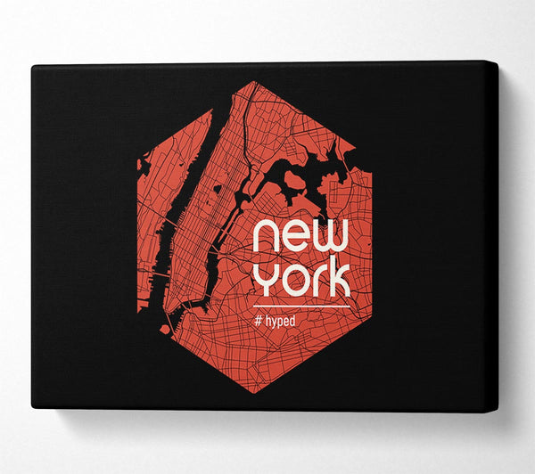  A Canvas Print of Map Of NYC Canvas Art