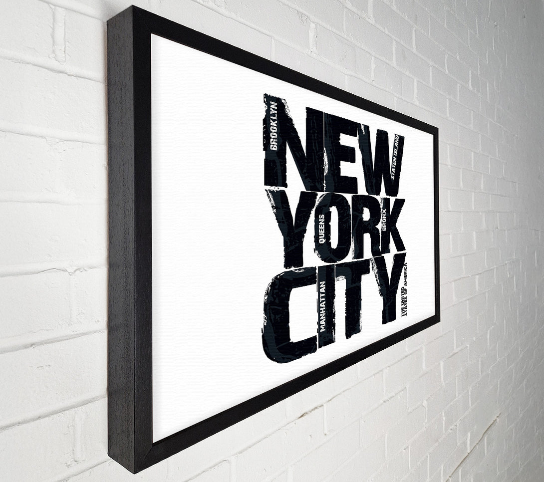  A Canvas Print of NYC Districts Canvas Print