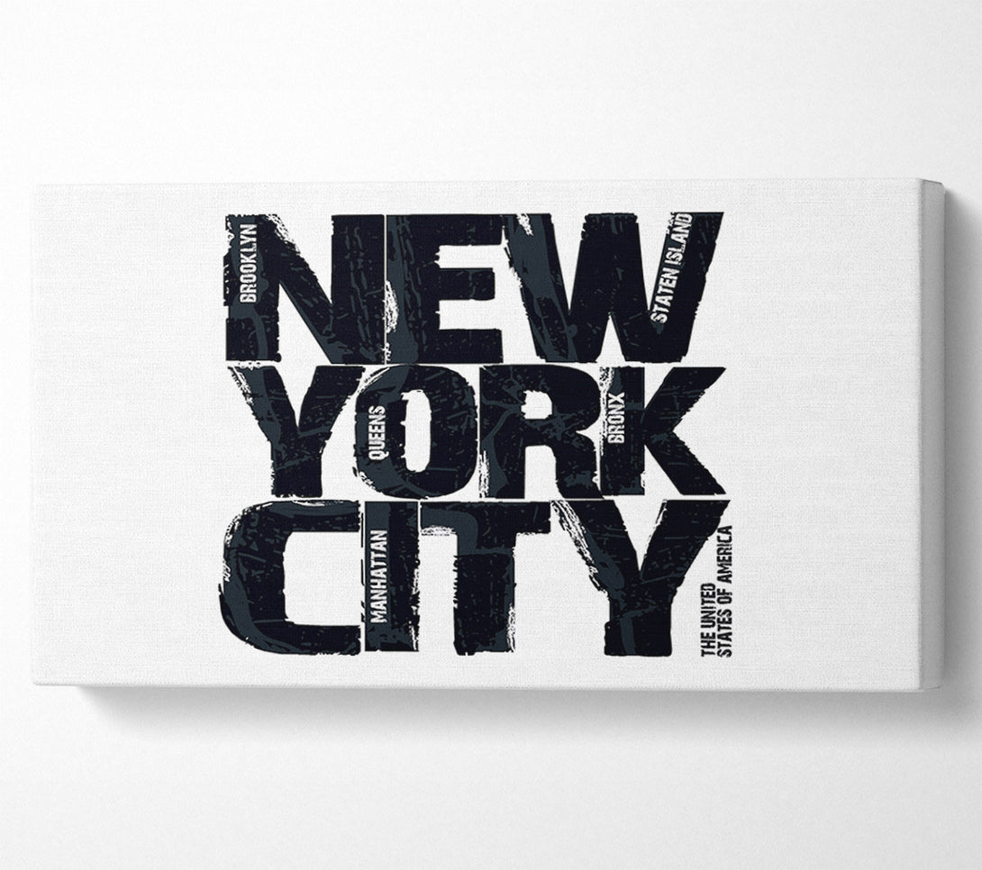  A Canvas Print of NYC Districts Canvas Print