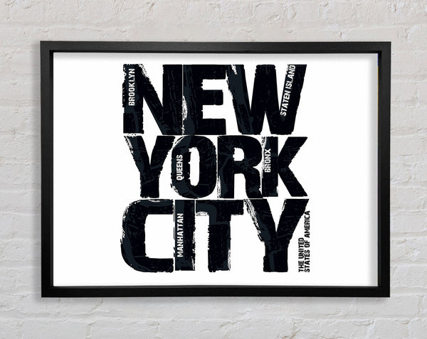 NYC Districts Framed Print
