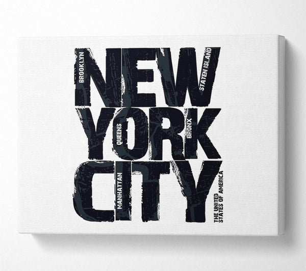  A Canvas Print of NYC Districts Canvas Print