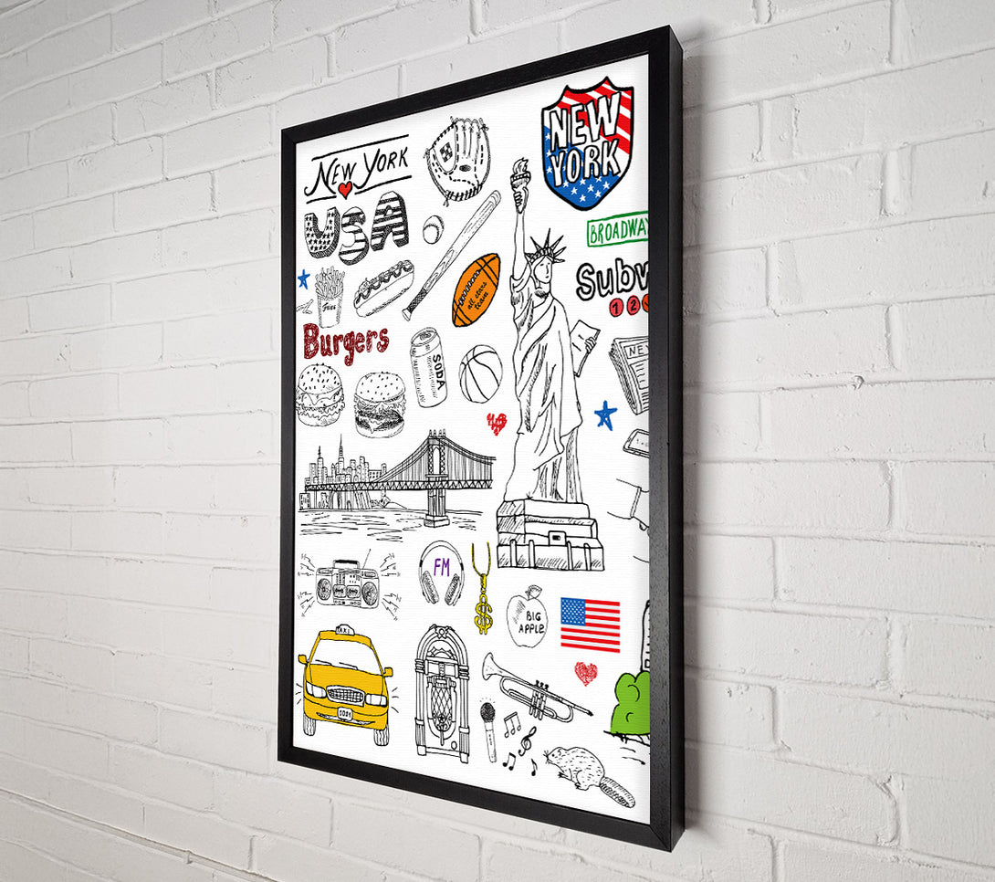  A Canvas Print of Sightseeing In NYC Canvas Wall Art