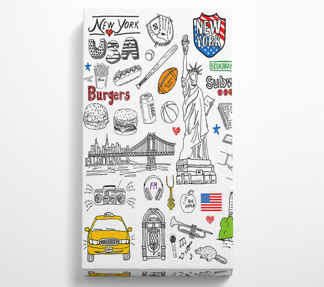 A Canvas Print of Sightseeing In NYC Canvas Wall Art