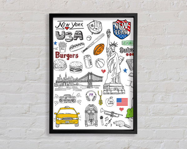 Sightseeing In NYC Framed Print