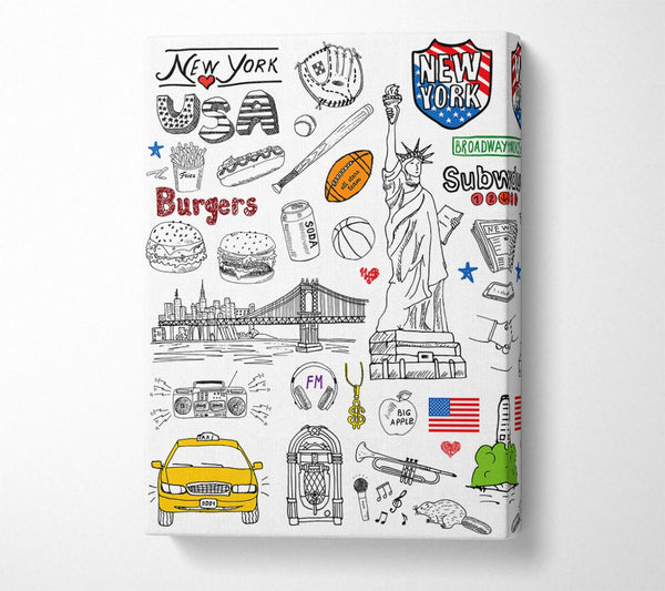  A Canvas Print of Sightseeing In NYC Canvas Wall Art