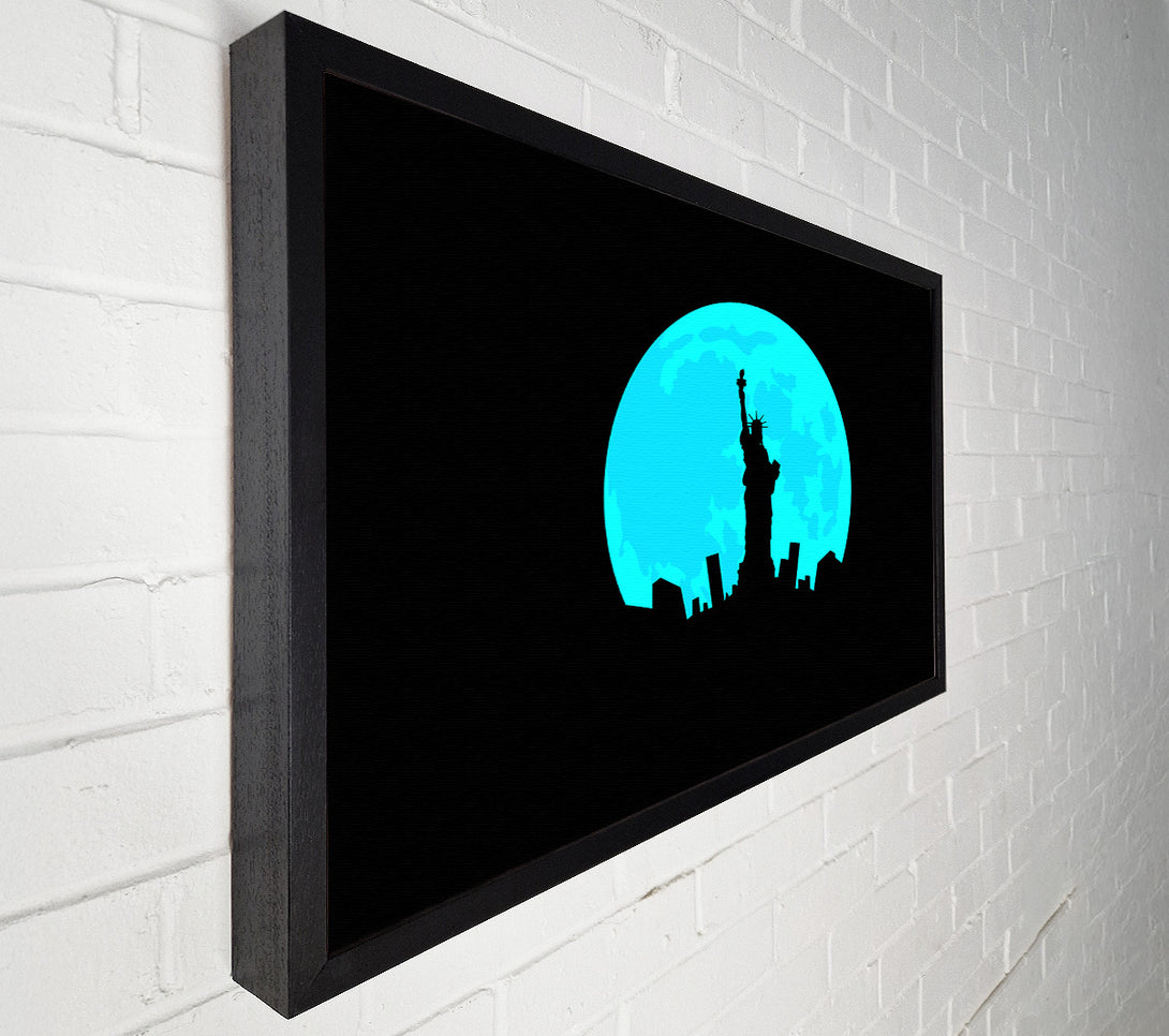  A Canvas Print of Statue of Liberty In The Blue Moon Canvas Print