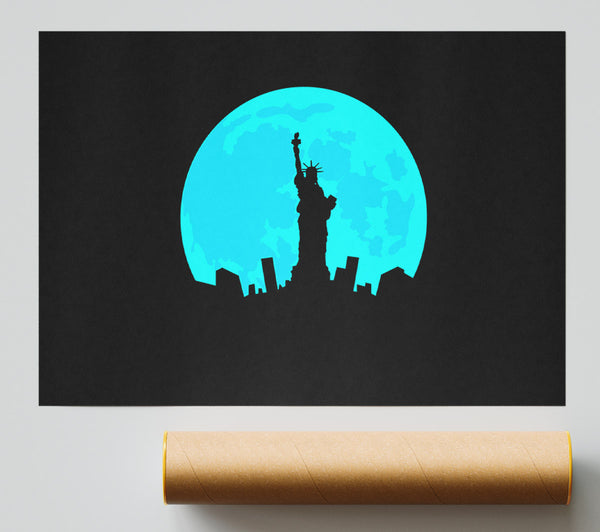 Statue Of Liberty In The Blue Moon Giclee Print
