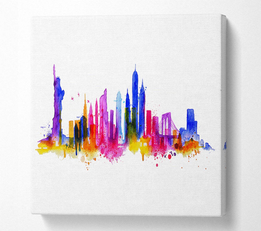  A Canvas Print of NYC Rainbow Canvas Wall Art
