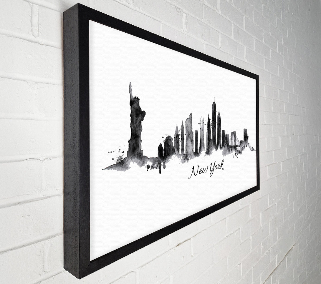  A Canvas Print of Outline Of The City 10 Canvas Print