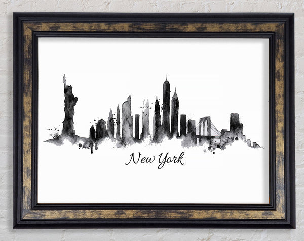 Outline Of The City 10 Framed Print