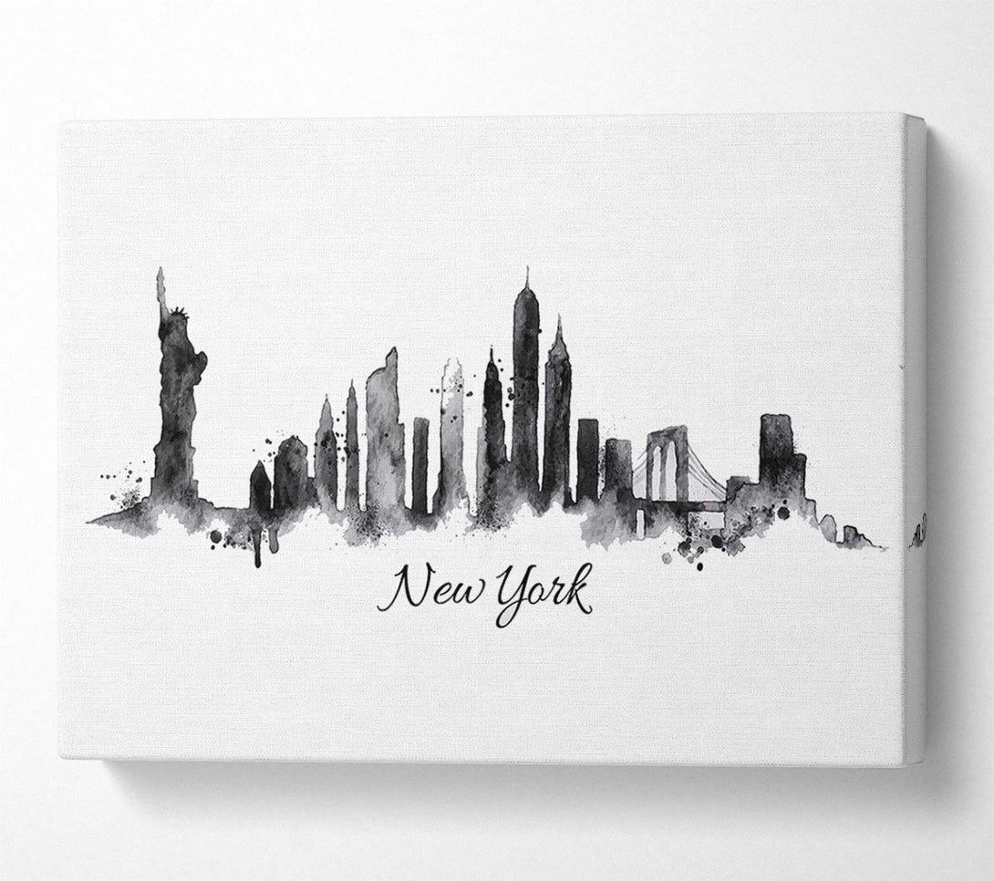  A Canvas Print of Outline Of The City 10 Canvas Print