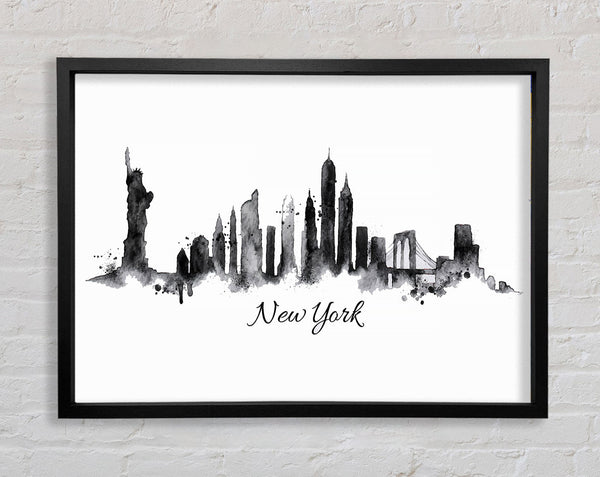 Outline Of The City 10 Framed Print