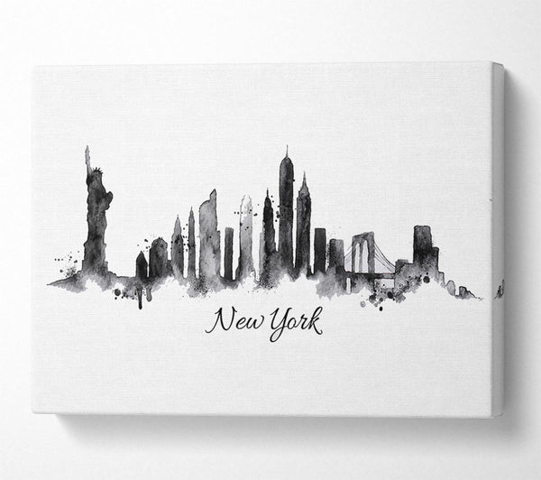  A Canvas Print of Outline Of The City 10 Canvas Print