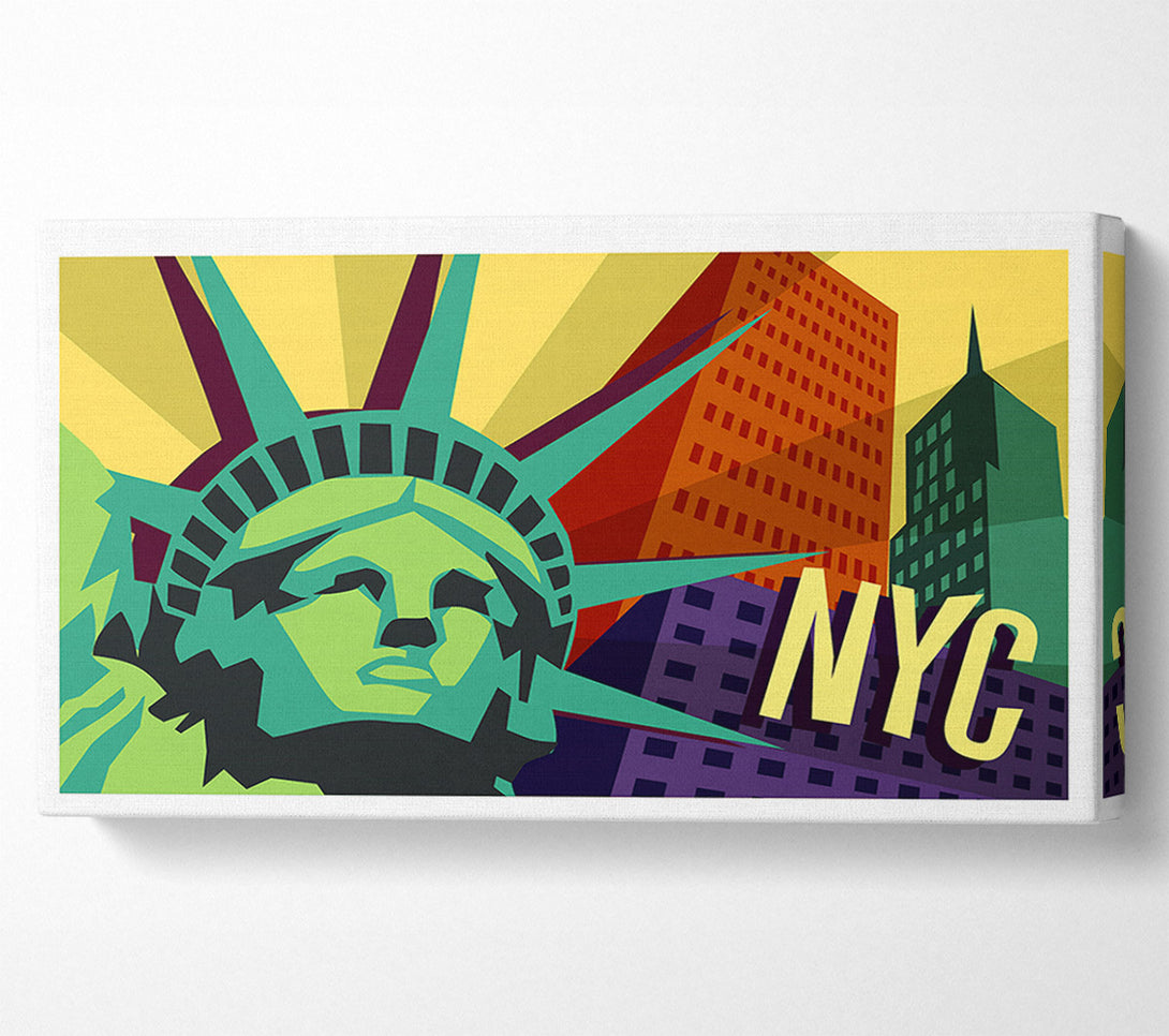  A Canvas Print of Funky Statue of Liberty Canvas Wall Art