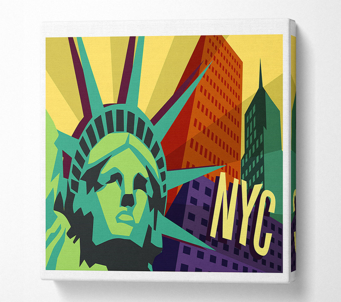  A Canvas Print of Funky Statue of Liberty Canvas Wall Art