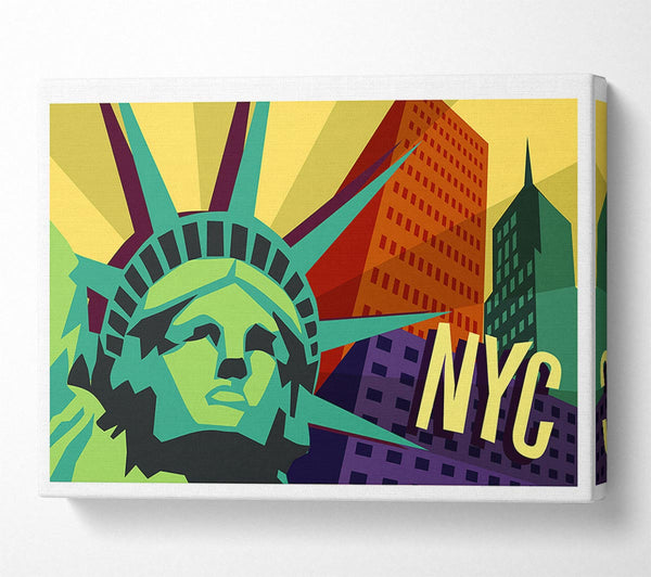  A Canvas Print of Funky Statue of Liberty Canvas Wall Art