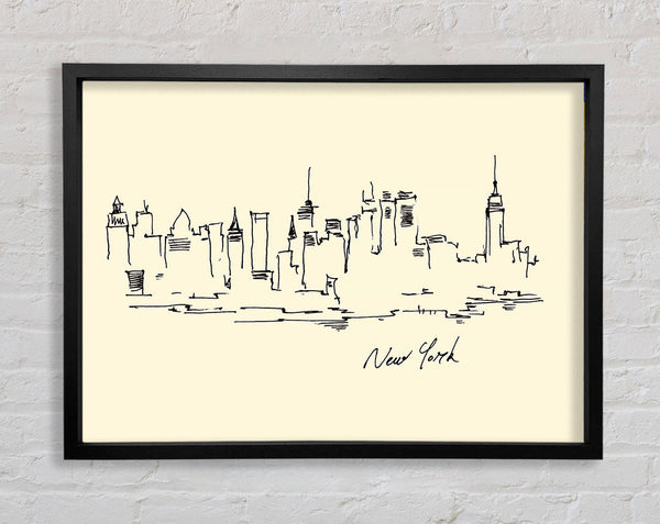 Outline Of The City 5 Framed Print