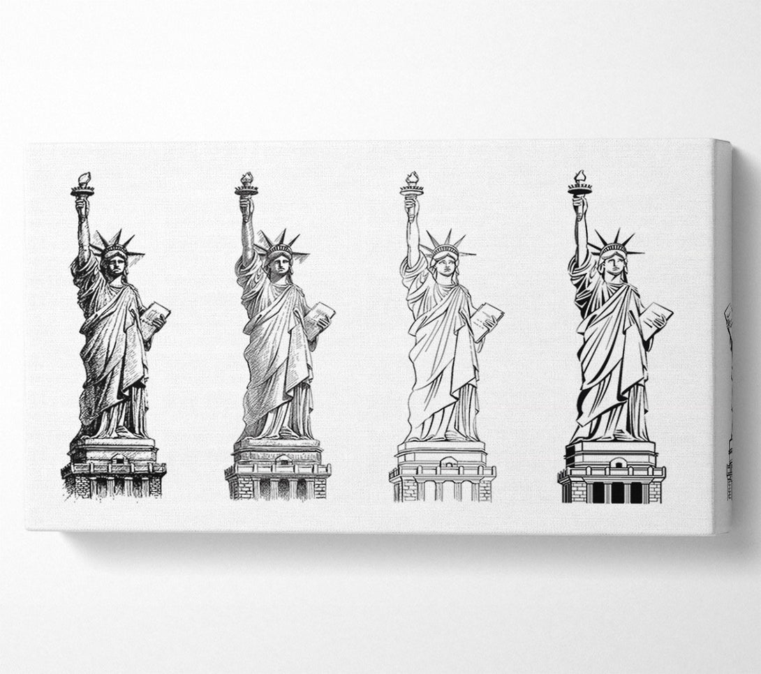  A Canvas Print of Statue Of Liberty Drawings Canvas Wall Art