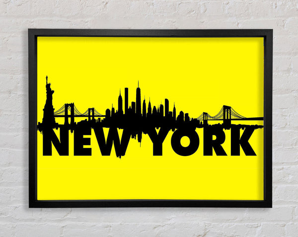Yellow NYC Framed Print
