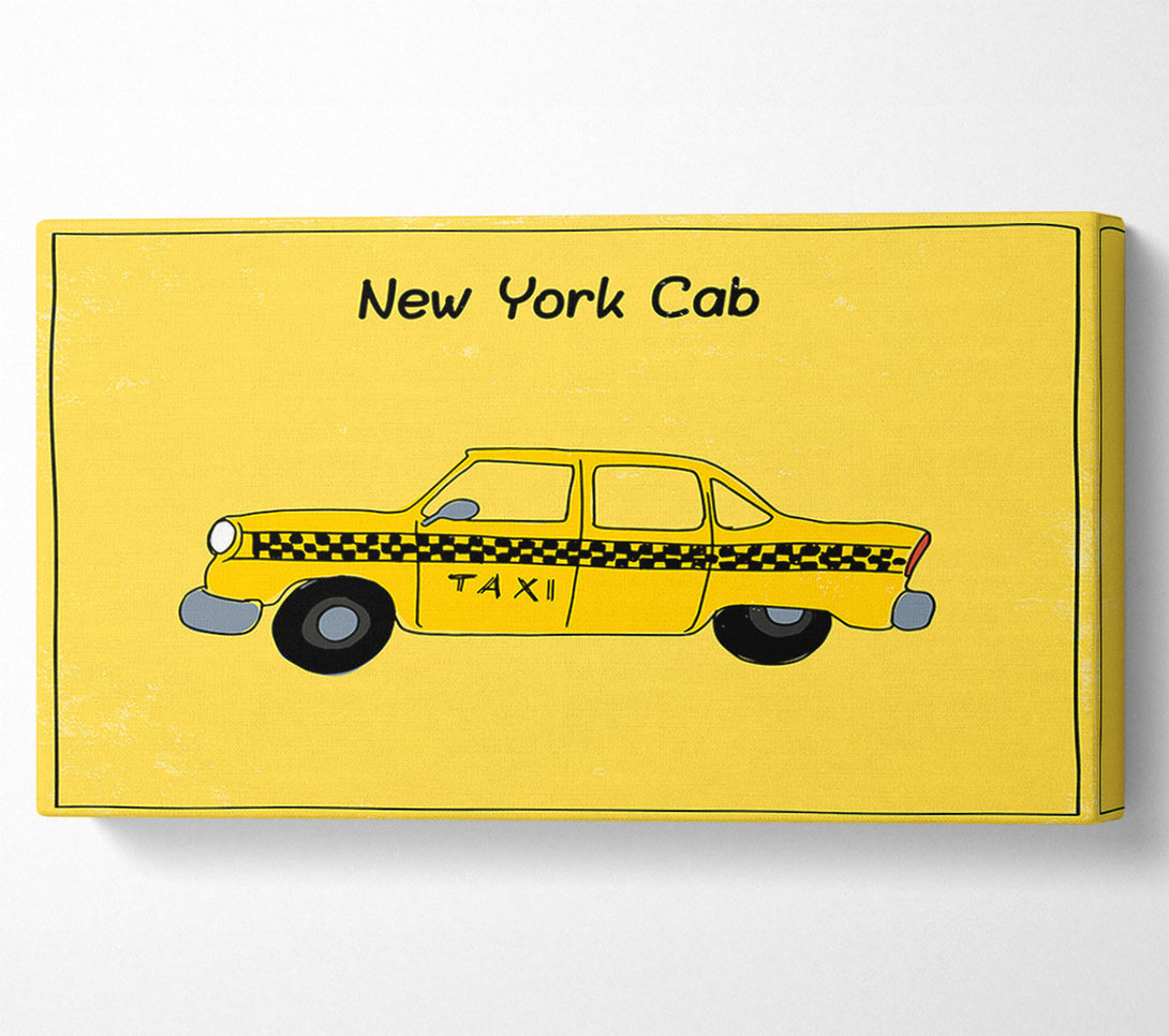  A Canvas Print of NYC Retro Cab Canvas Print