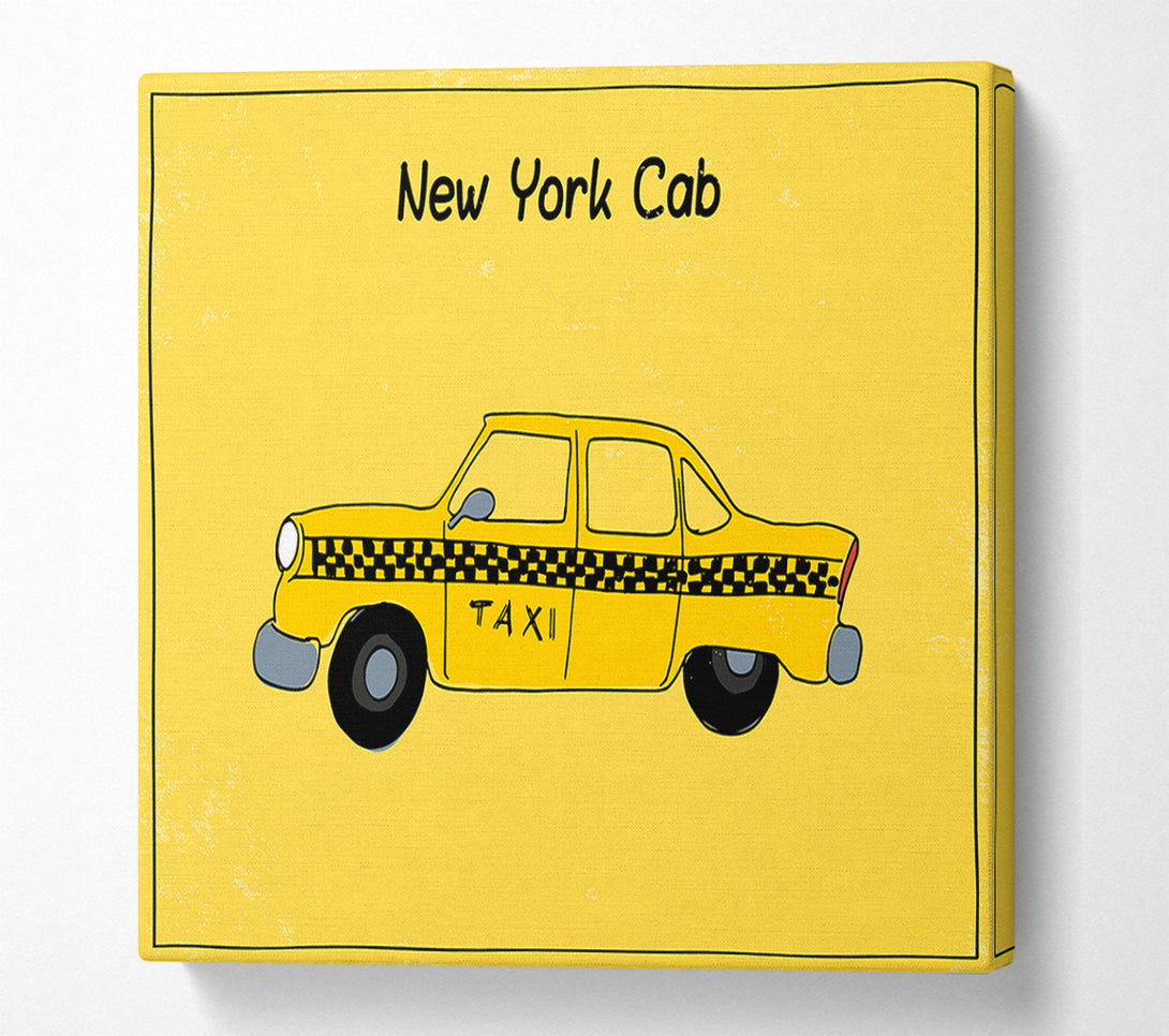  A Canvas Print of NYC Retro Cab Canvas Print