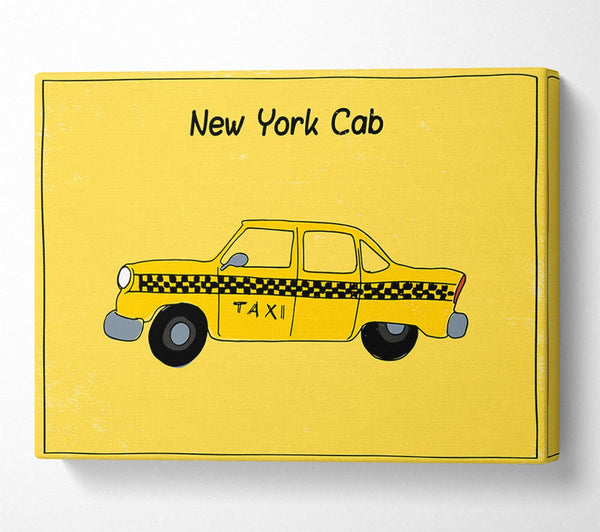  A Canvas Print of NYC Retro Cab Canvas Print