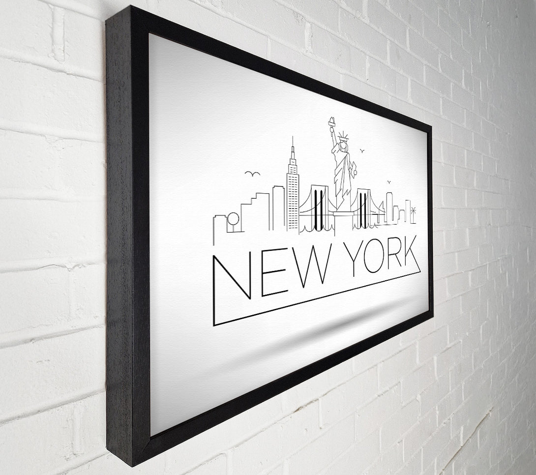  A Canvas Print of Outline Of The City 1 Canvas Wall Art