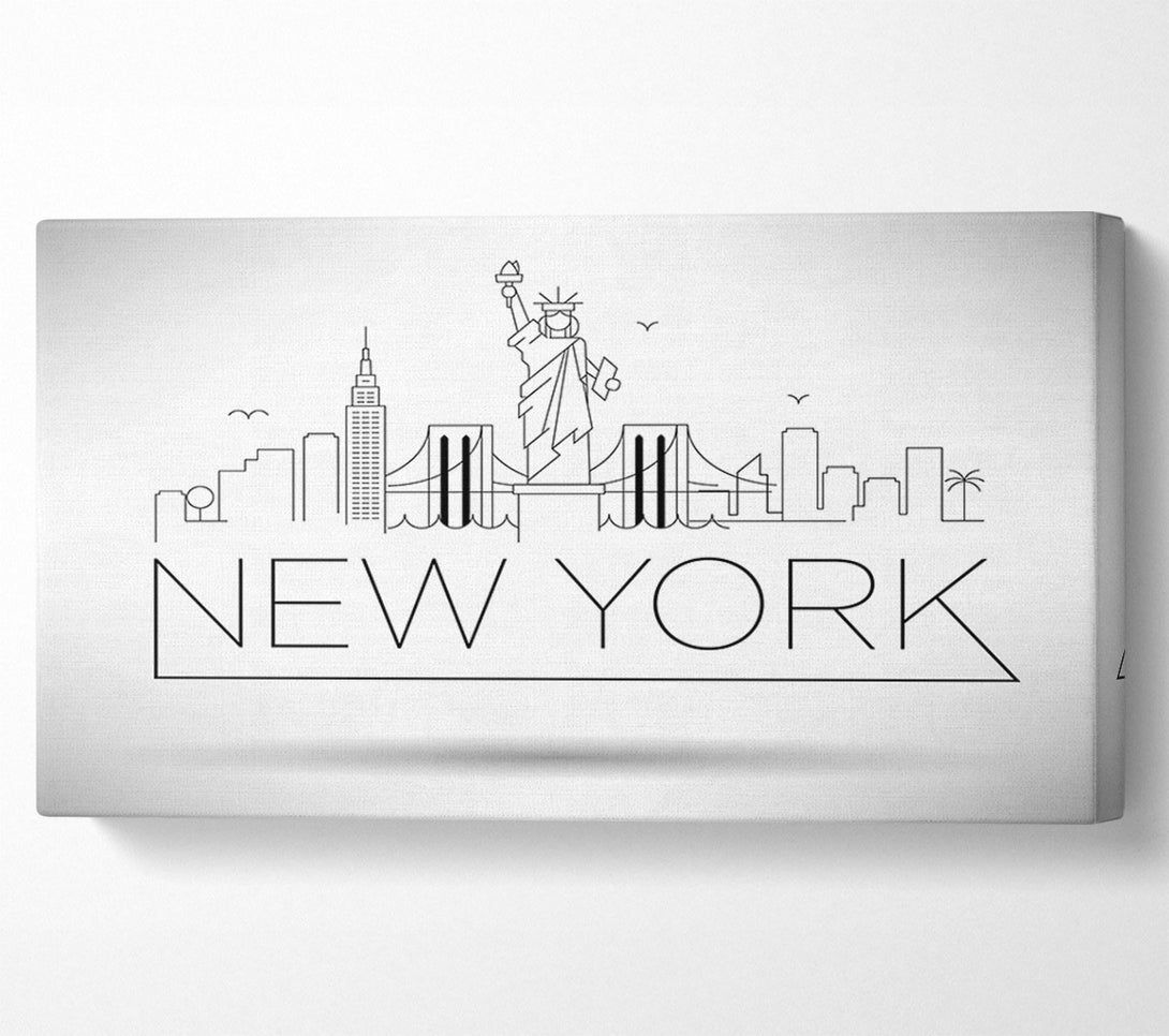  A Canvas Print of Outline Of The City 1 Canvas Wall Art