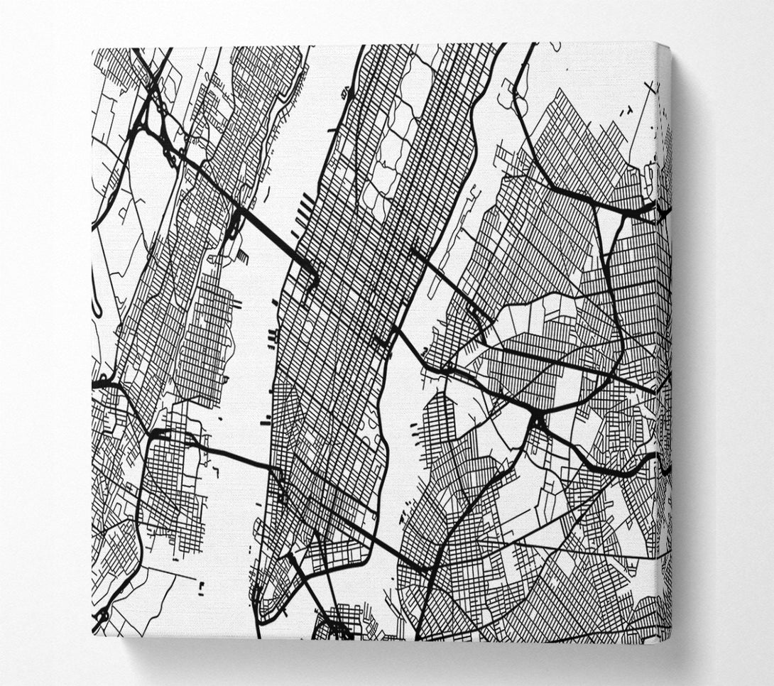  A Canvas Print of City Map Canvas Art