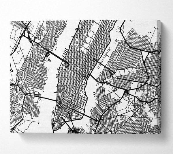  A Canvas Print of City Map Canvas Art