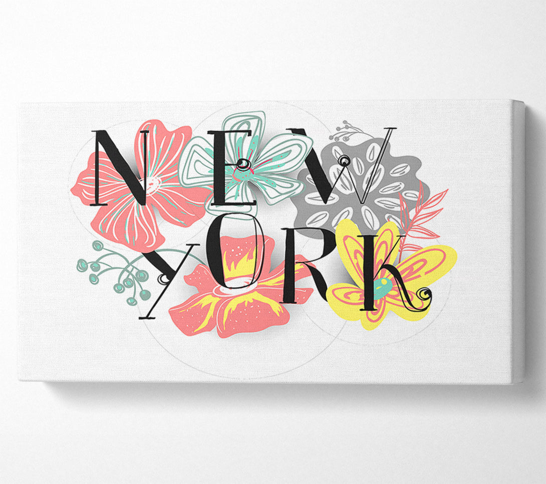  A Canvas Print of Flower City Canvas Wall Art
