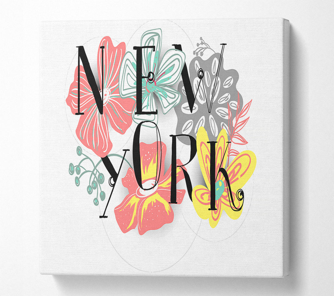  A Canvas Print of Flower City Canvas Wall Art