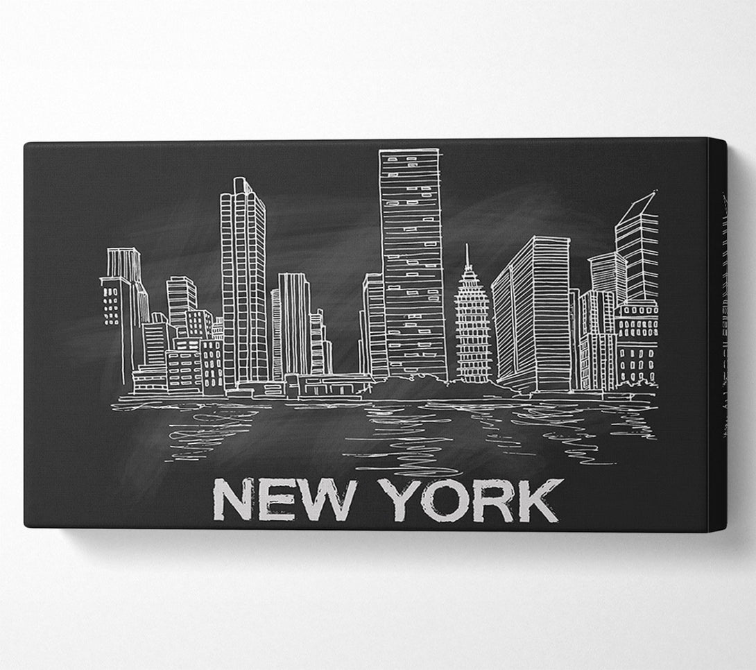  A Canvas Print of NYC Chalk Canvas Wall Art