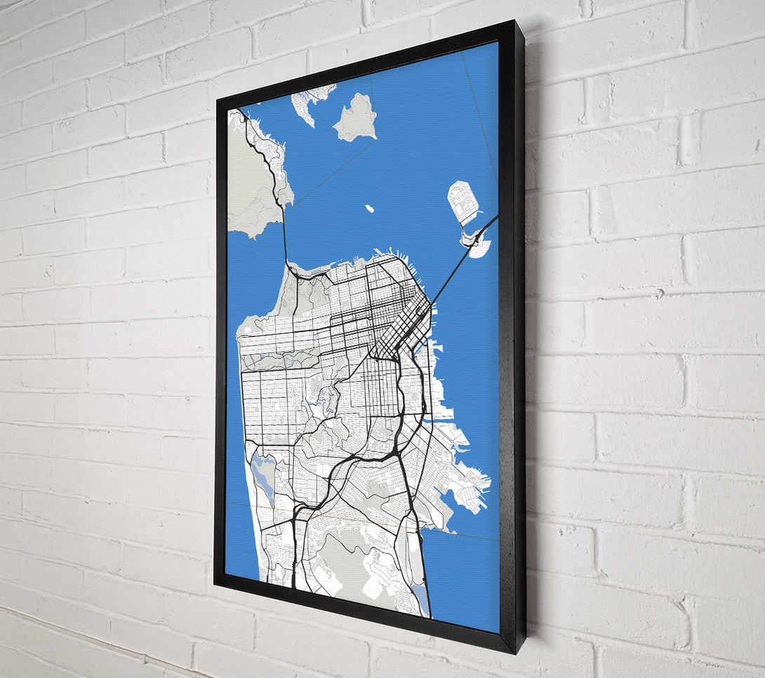  A Canvas Print of Retro map Of The City 3 Canvas Print
