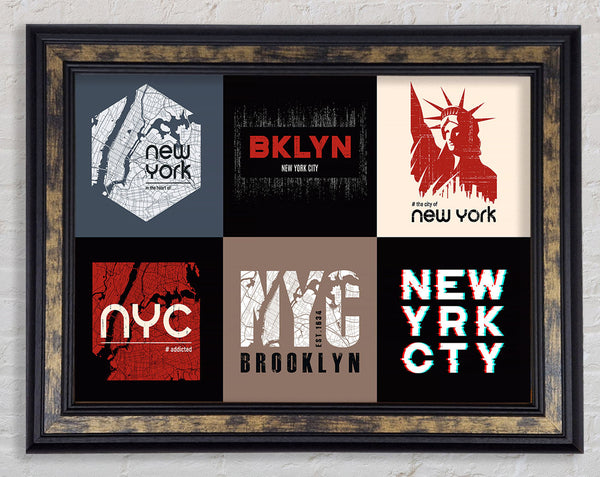 New York Signs Framed Print