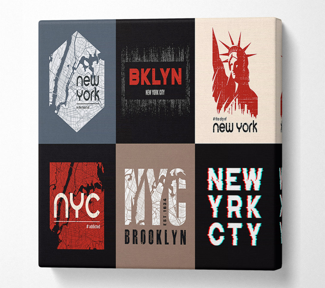  A Canvas Print of New York Signs Canvas Print
