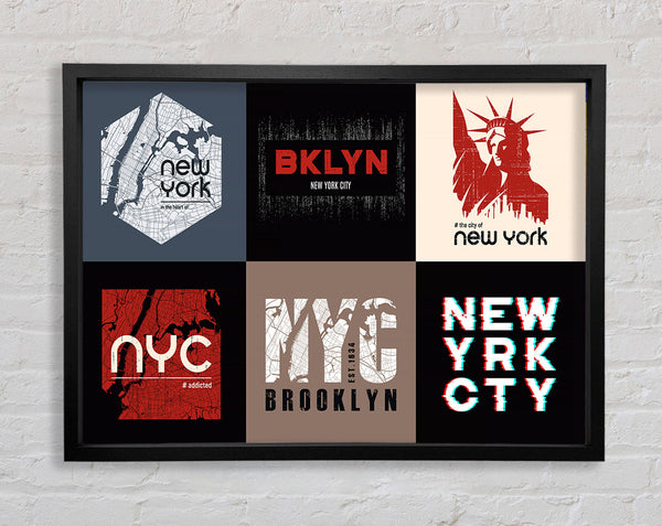 New York Signs Framed Print