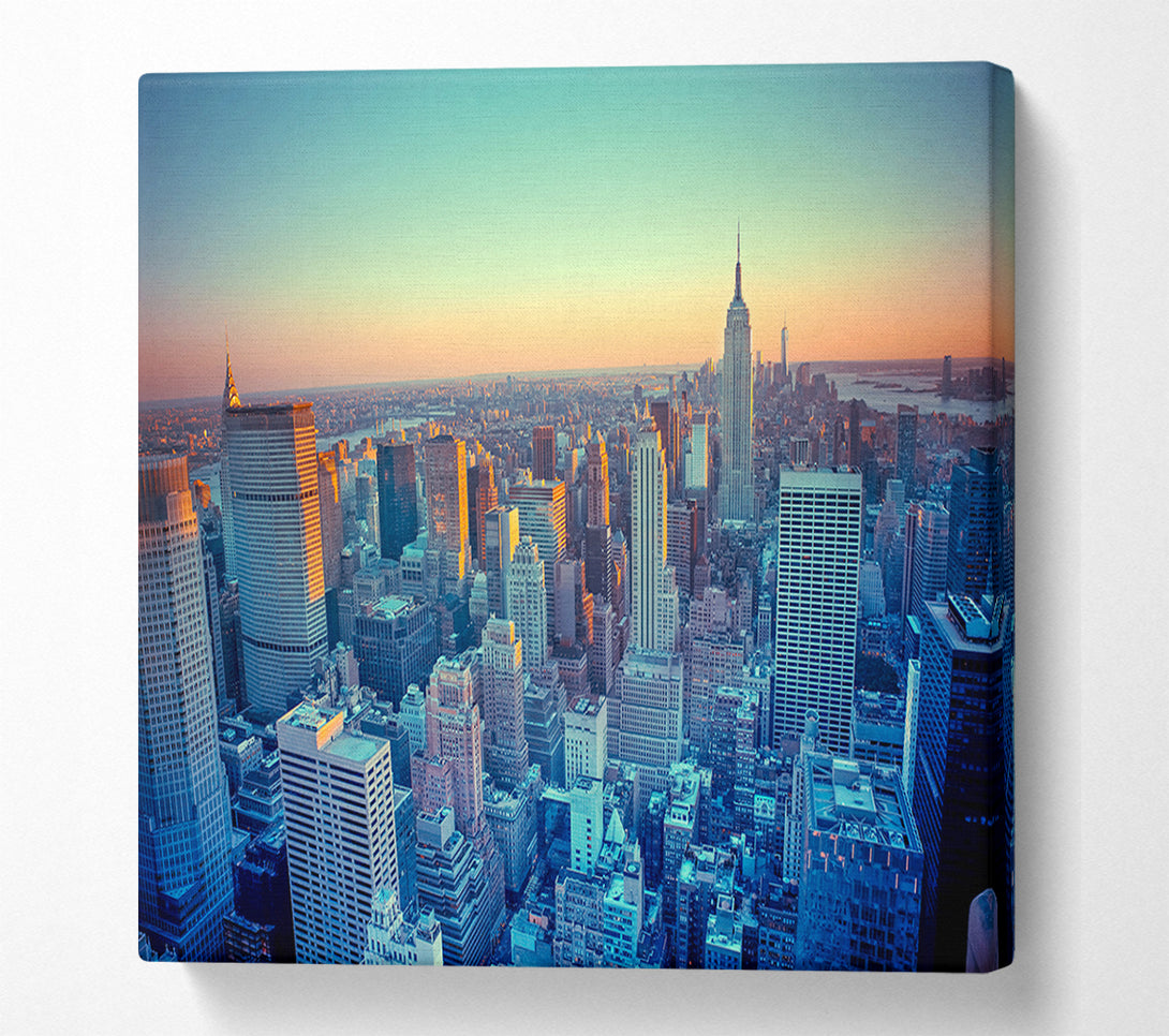  A Canvas Print of On A Winters Morning Over The City Canvas Art