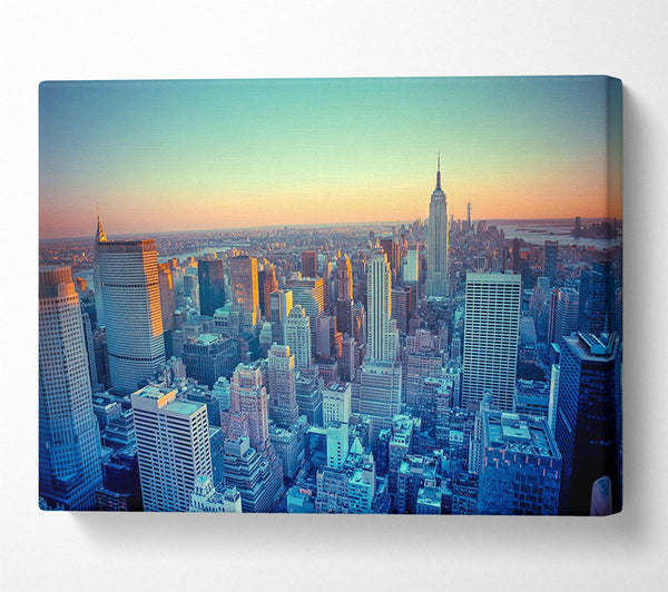  A Canvas Print of On A Winters Morning Over The City Canvas Art