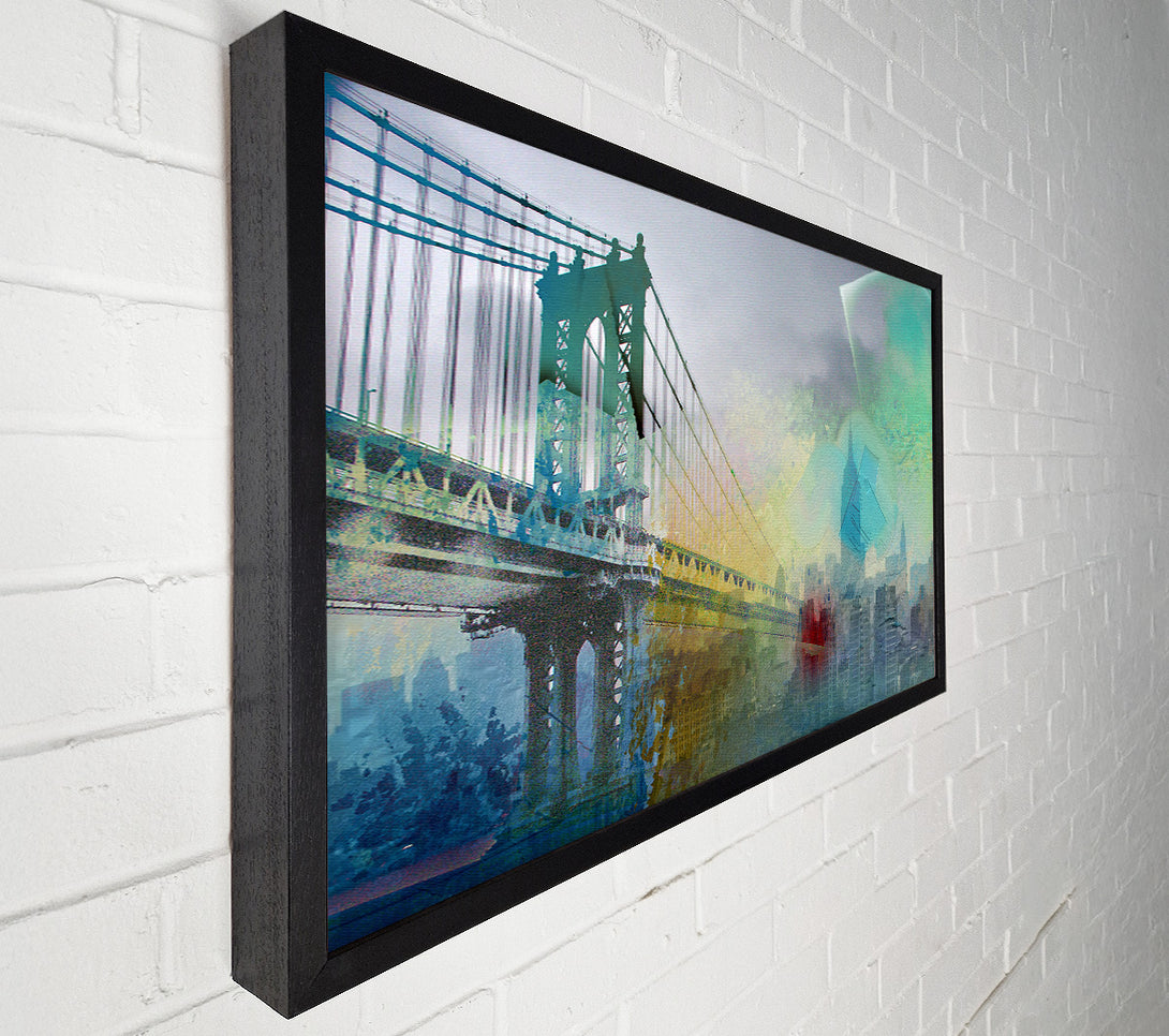  A Canvas Print of Retro City Patchwork Canvas Print