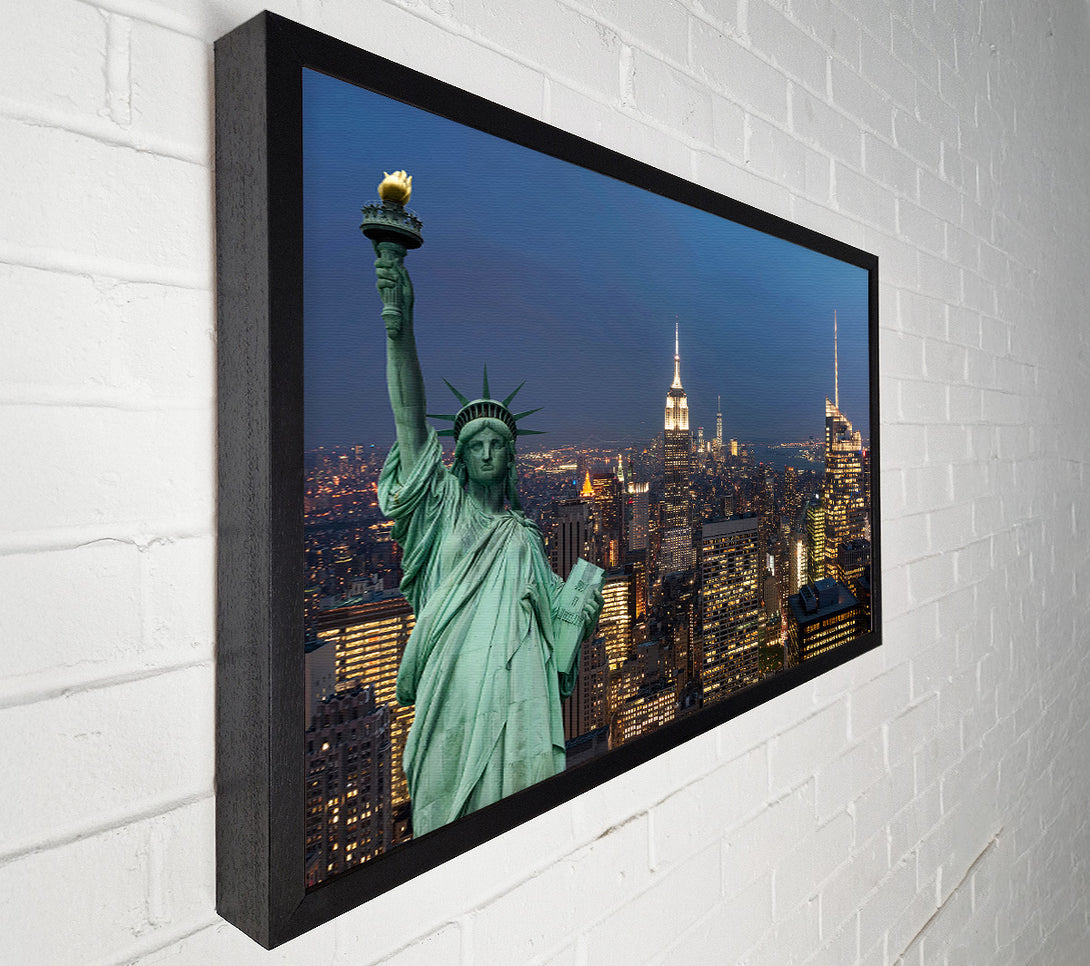  A Canvas Print of Lights Of The Big City Canvas Wall Art
