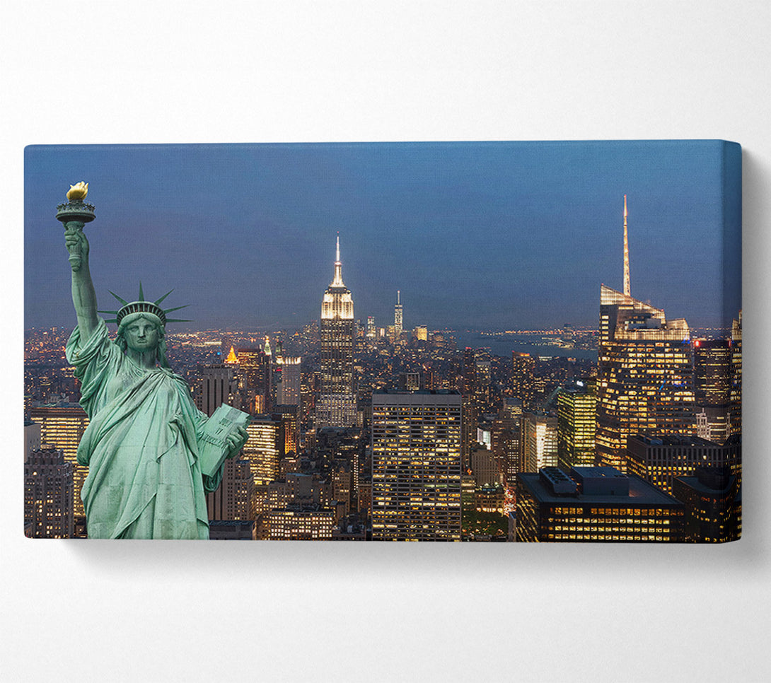  A Canvas Print of Lights Of The Big City Canvas Wall Art