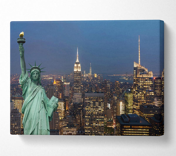  A Canvas Print of Lights Of The Big City Canvas Wall Art