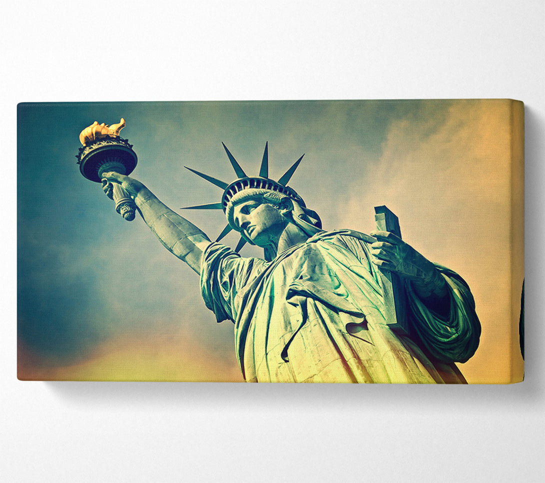 A Canvas Print of Statue Of Liberty Skies Canvas Wall Art