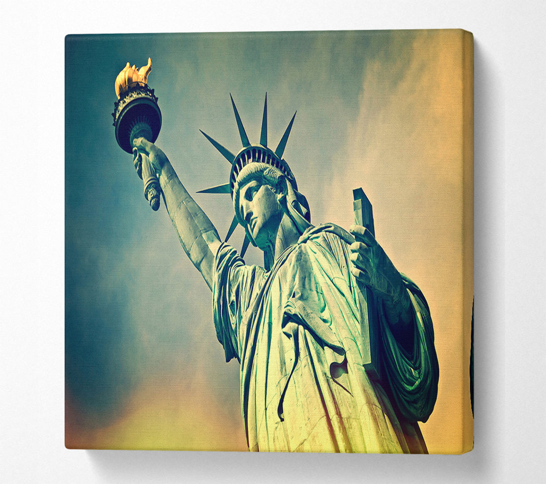  A Canvas Print of Statue Of Liberty Skies Canvas Wall Art