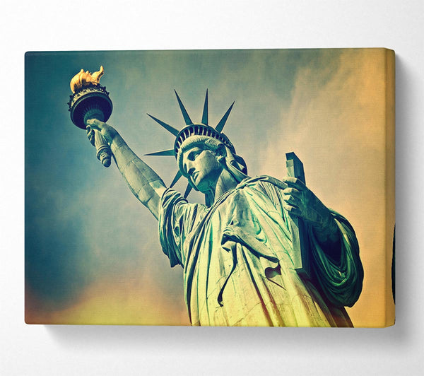 A Canvas Print of Statue Of Liberty Skies Canvas Wall Art