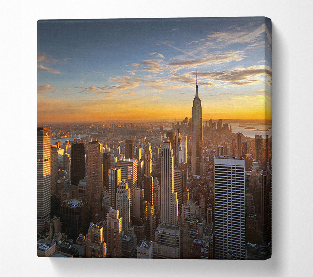  A Canvas Print of Sunrise Over The City That Never Sleeps Canvas Art