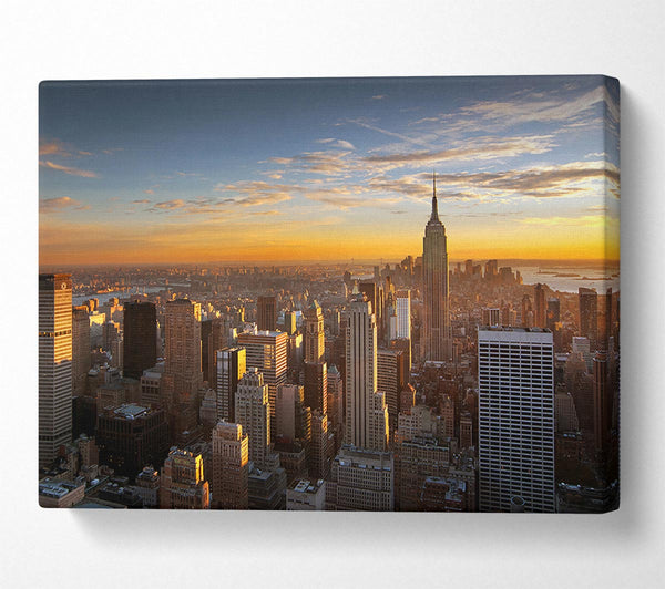  A Canvas Print of Sunrise Over The City That Never Sleeps Canvas Art