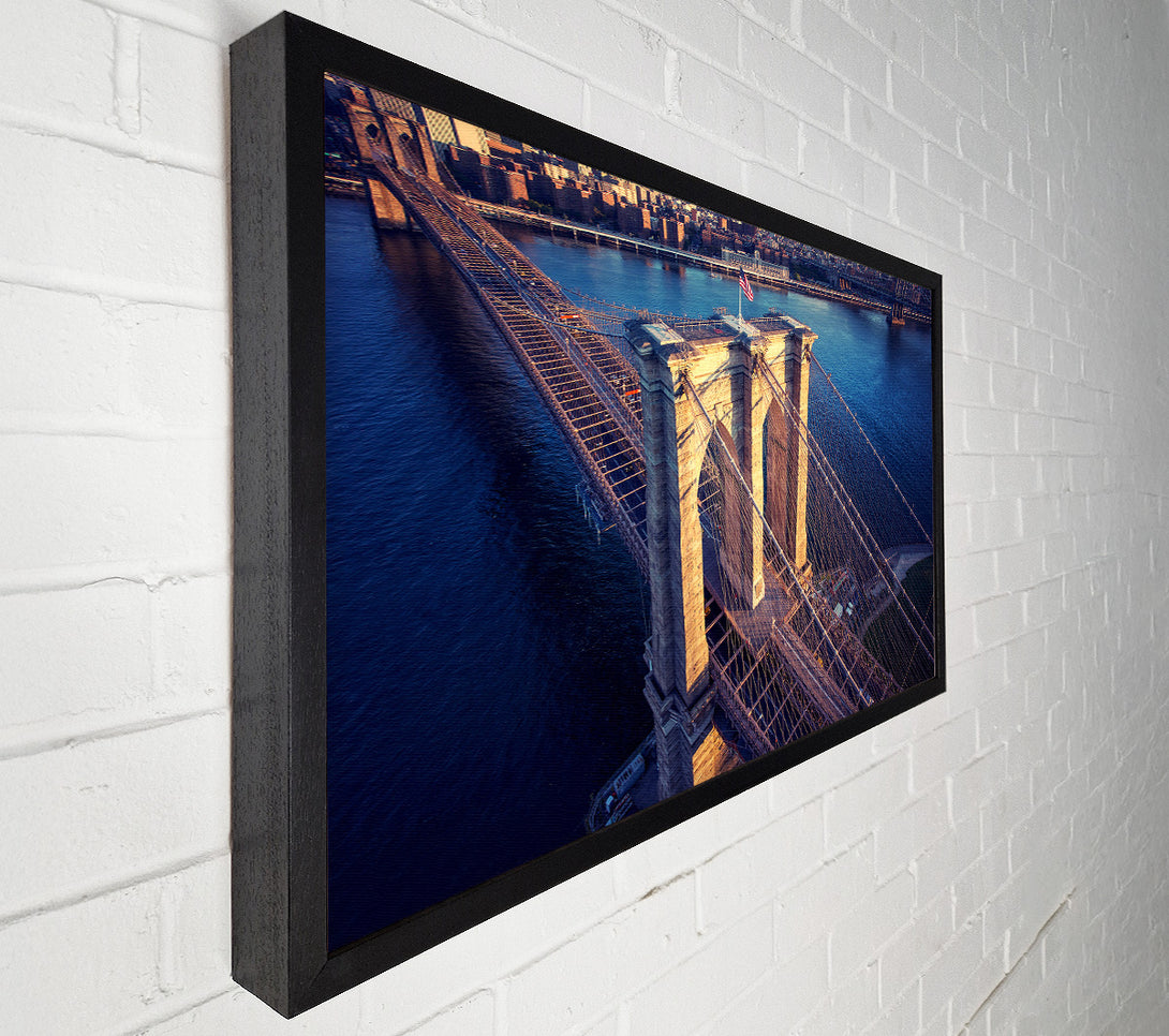  A Canvas Print of Brooklyn Bridge Above Canvas Print